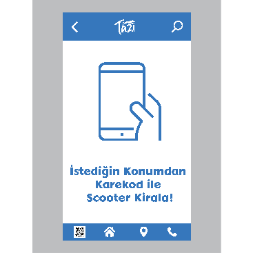 SCOOTER PAYLAŞIM SİSTEMİNE TASARIM yarışmasına tasarımcı Thomas Bewick tarafından sunulan  tasarım 