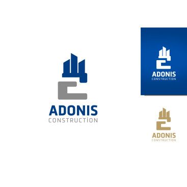 Adonis Construction Logo Tasarımı yarışmasına tasarımcı grfkismail tarafından sunulan  tasarım 