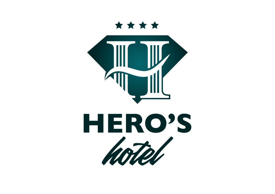 Hero’s hotel logo veya logotype yarışmasına tasarımcı dadazib tarafından sunulan  tasarım 