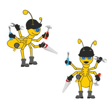 yapı market için maskot yarışmasına tasarımcı petrocelli tarafından sunulan  tasarım 