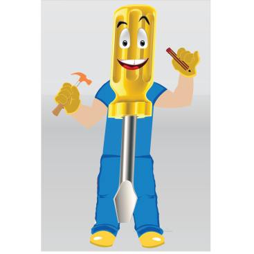 yapı market için maskot yarışmasına tasarımcı proea tarafından sunulan  tasarım 