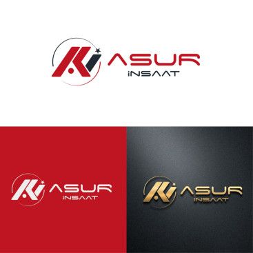 ASUR İNŞAAT İÇİN LOGO TASARIM yarışmasına tasarımcı GCLONR tarafından sunulan  tasarım 