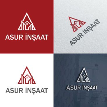 ASUR İNŞAAT İÇİN LOGO TASARIM yarışmasına tasarımcı seydanurblgn tarafından sunulan  tasarım 