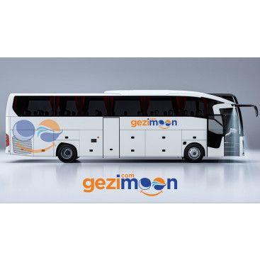 tur acentası için ilgi çekici göze hitap edecek  tabela otobüs yazısı ve cam vs yarışmasına tasarımcı 443618 tarafından sunulan  tasarım 