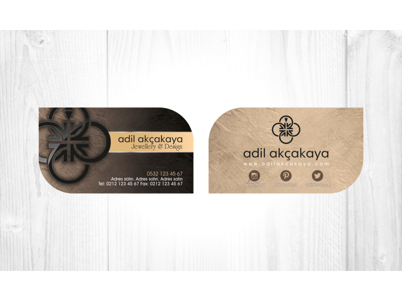 Mücevher firmasına kartvizit tasarımı