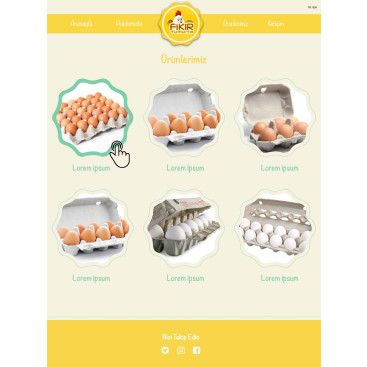 YUMURTA FİRMAMIZA WEB TASARIM yarışmasına tasarımcı kübraterzi tarafından sunulan  tasarım 