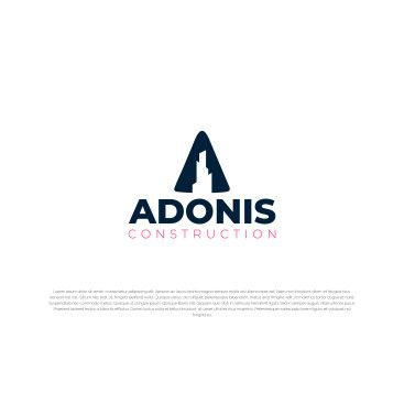 Adonis Construction Logo Tasarımı yarışmasına tasarımcı Şeyma Sever tarafından sunulan  tasarım 