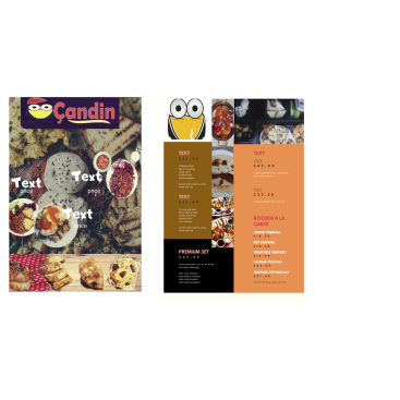 Yemek Menu Brosur yarışmasına tasarımcı snaleus tarafından sunulan  tasarım