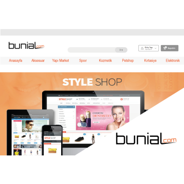 ALIŞVERİŞ SİTESİ İÇİN LOGO yarışmasına tasarımcı byGrafiker tarafından sunulan  tasarım 