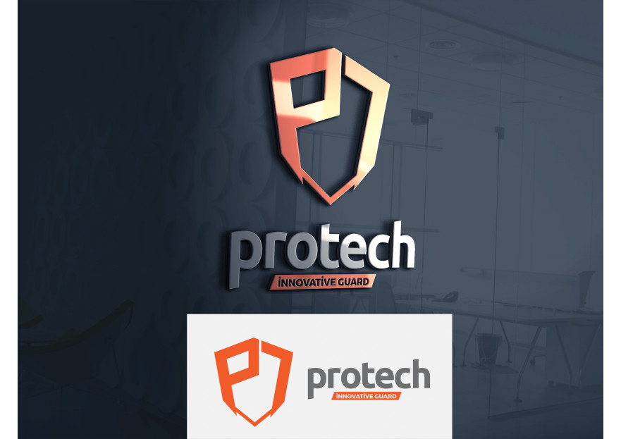 Protech Güvenlik Logo-amblem tasarımı yarışmasına tasarımcı logoajansı tarafından sunulan  tasarım 