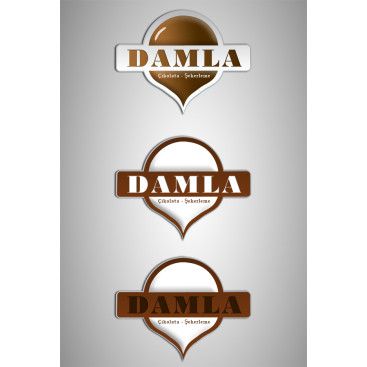 DAMLA Çikolata ve Şekerleme logo tasarım yarışmasına tasarımcı srcnbyrk tarafından sunulan  tasarım 