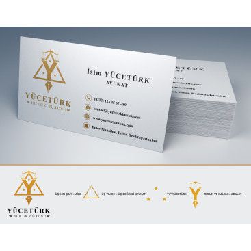 avukatlık ofisine logo ve kart tasarlama yarışmasına tasarımcı Graffin_Bey tarafından sunulan  tasarım 