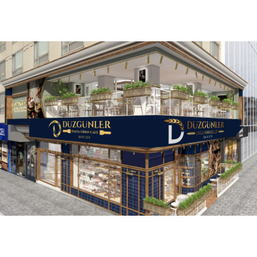 Yeni açılacak unlu mamüller-pastane-cafe yarışmasına tasarımcı Etrah™ tarafından sunulan  tasarım 