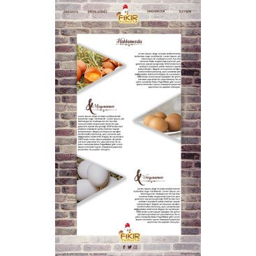 YUMURTA FİRMAMIZA WEB TASARIM yarışmasına tasarımcı piyon 〄 tarafından sunulan  tasarım 