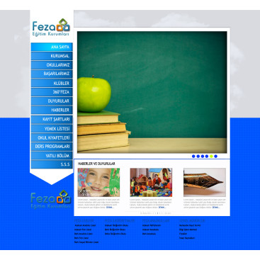 Özel Okul Web Sitesi yarışmasına tasarımcı uaslanpay tarafından sunulan  tasarım 