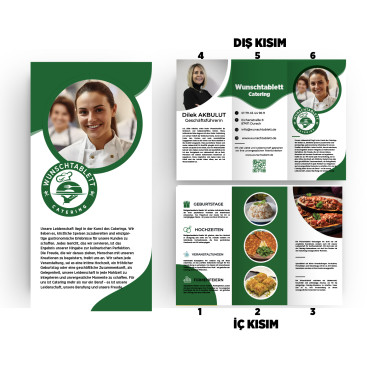 Wunschtablett Broşür yarışmasına tasarımcı onurodabas tarafından sunulan  tasarım 