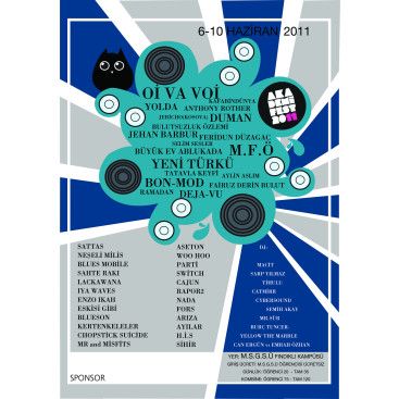 Akademifest 2011 Afiş Tasarımı yarışmasına tasarımcı blabla tarafından sunulan  tasarım 