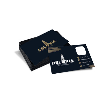 DELUXIA GAYRİMENKUL KARTVİZİT TASARIMI yarışmasına tasarımcı mert04 tarafından sunulan  tasarım 