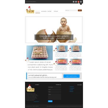 YUMURTA FİRMAMIZA WEB TASARIM yarışmasına tasarımcı wagd tarafından sunulan  tasarım 