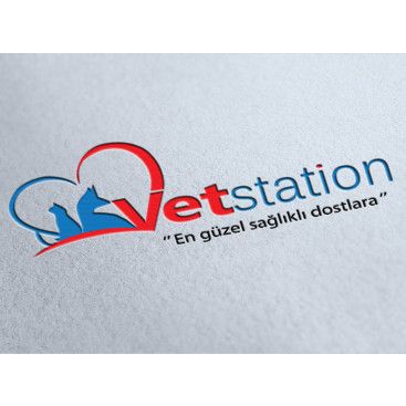 VET STATION VETERİNER KLİNİĞİ   LOGO  yarışmasına tasarımcı dream_design tarafından sunulan  tasarım 