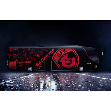 Gaziantep FK Takım Otobüsü Tasarımı yarışmasına tasarımcı pixelpalette tarafından sunulan  tasarım 