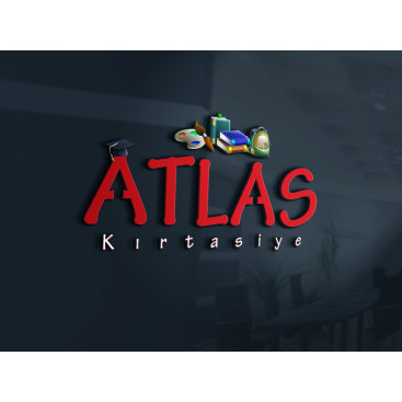 Atlas Kırtasiye yeni logosunu arıyor  yarışmasına tasarımcı Ecemkaradağ tarafından sunulan  tasarım 