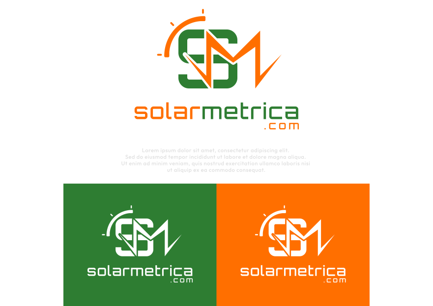 solarmetrica.com İçin Yenilikçi Logo yarışmasına tasarımcı Burk3V tarafından sunulan  tasarım 