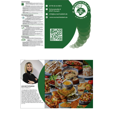 Wunschtablett Broşür yarışmasına tasarımcı OMERERKAN tarafından sunulan  tasarım 