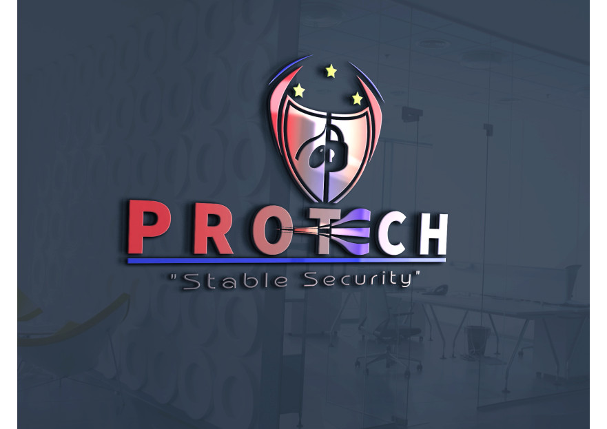 Protech Güvenlik Logo-amblem tasarımı yarışmasına tasarımcı Flu Medya™ tarafından sunulan  tasarım 