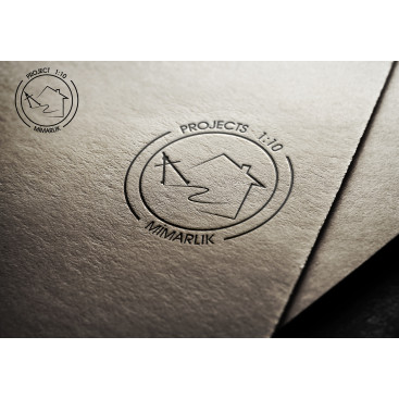 ‘PROJECT 1/10’ mimarlık firması logosu ! yarışmasına tasarımcı met.emin tarafından sunulan  tasarım 