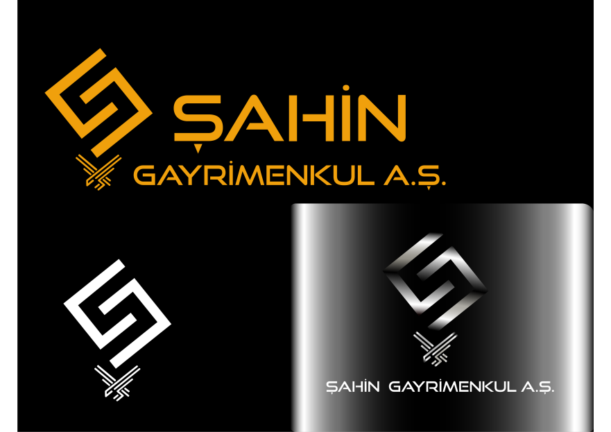 Şahin Gayrimenkul Logo + Kurumsal Kimlik yarışmasına tasarımcı sworddesign tarafından sunulan  tasarım 