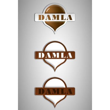 DAMLA Çikolata ve Şekerleme logo tasarım yarışmasına tasarımcı srcnbyrk tarafından sunulan  tasarım 