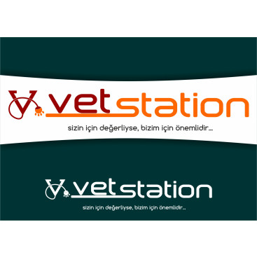 VET STATION VETERİNER KLİNİĞİ   LOGO  yarışmasına tasarımcı kursunkalem tarafından sunulan  tasarım 