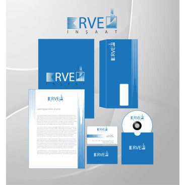 ERVE İnşaat İçin Logo+KurumsalKimlik yarışmasına tasarımcı aygun tarafından sunulan  tasarım 