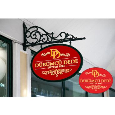 Sade ve klas bir tabela  yarışmasına tasarımcı SZR Graphic Design tarafından sunulan  tasarım 