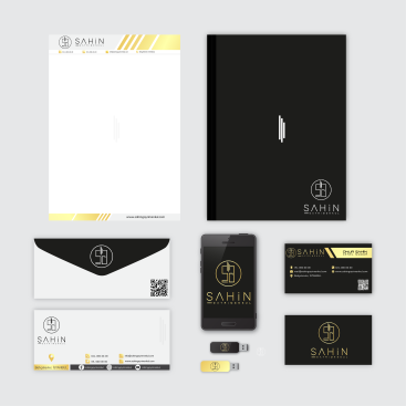 Şahin Gayrimenkul Logo + Kurumsal Kimlik yarışmasına tasarımcı Gizem SC tarafından sunulan  tasarım 