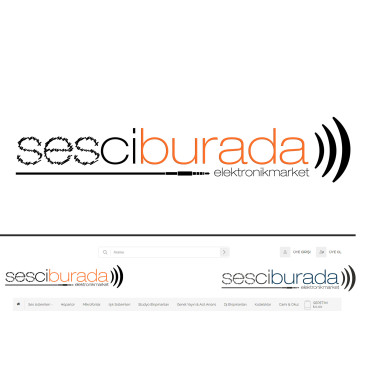 Sesciburada E-Ticaret sistemiz için logo yarışmasına tasarımcı X168 tarafından sunulan  tasarım 