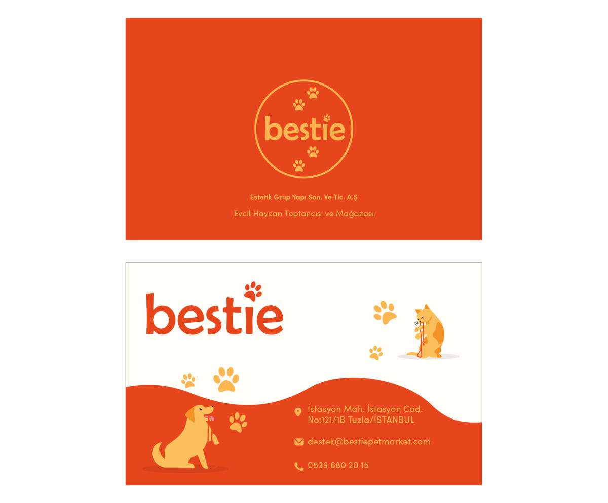Tasarlayan grafiker10-Bestie Markamız için kurumsal kartvizit 