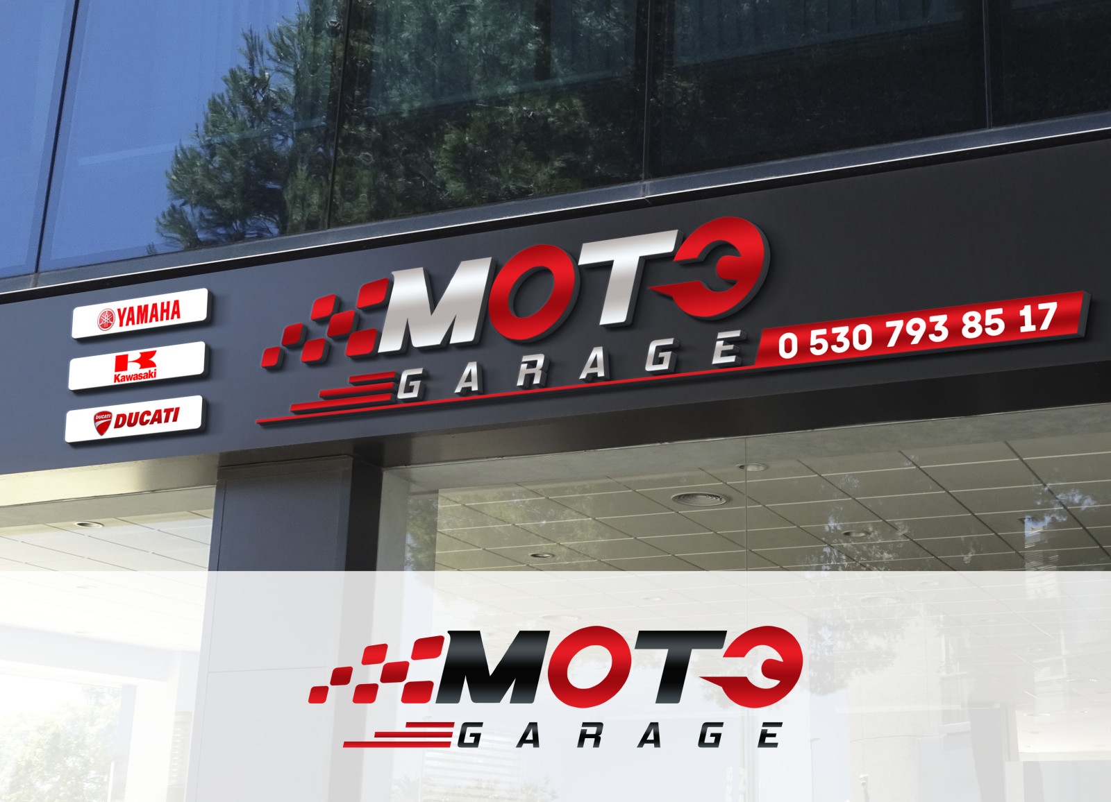 Tasarlayan A.Güler-Motosiklet Tamirhane Logo ve Tabela