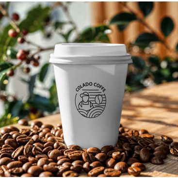 Kahve zinciri markamızın logo tasarımı yarışmasına tasarımcı hilaldesignn tarafından sunulan  tasarım 