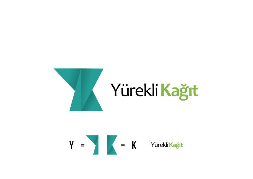 Yürekli Kağıt Yeni Logosunu Arıyor. yarışmasına tasarımcı One tarafından sunulan  tasarım 