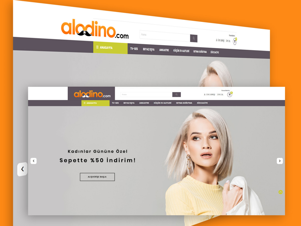 Tasarlayan grfkismail-(alodino.com) e ticaret sitesi için 