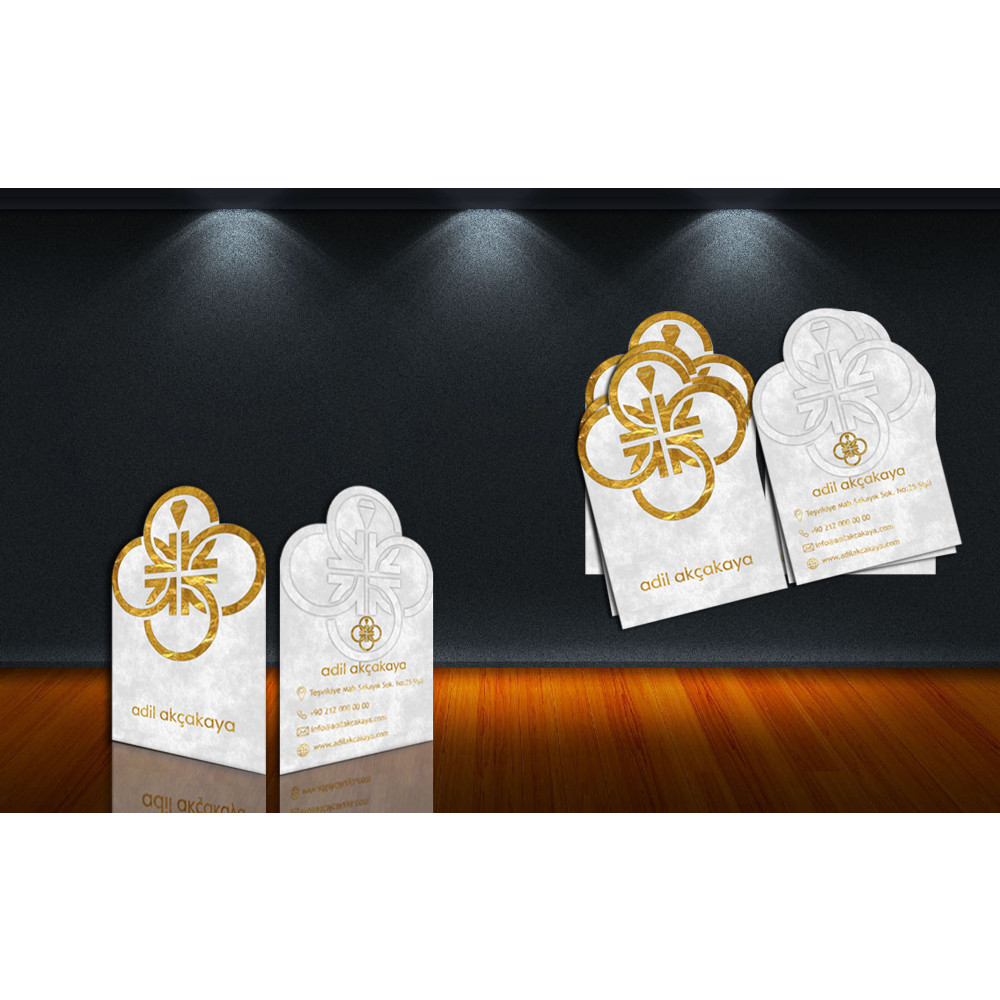 Mücevher firmasına kartvizit tasarımı yarışmasına uçdüş tasarım evi tarafından girilen tasarım