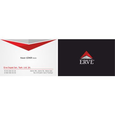 ERVE İnşaat İçin Logo+KurumsalKimlik yarışmasına tasarımcı hasanguner tarafından sunulan  tasarım 