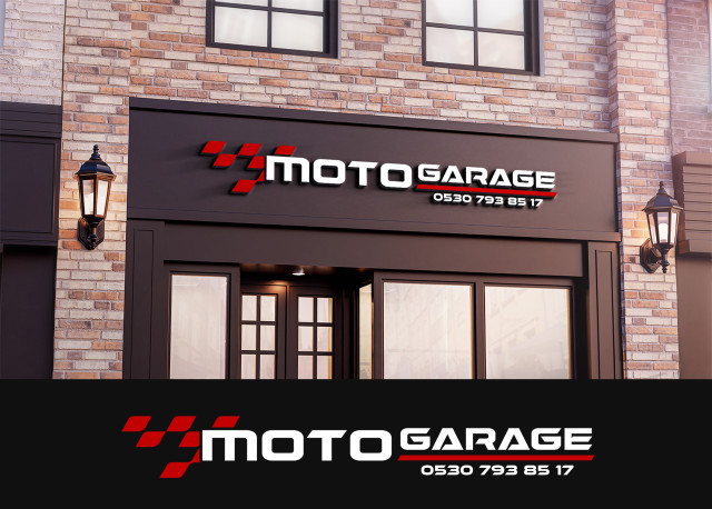 Motosiklet Tamirhane Logo ve Tabela