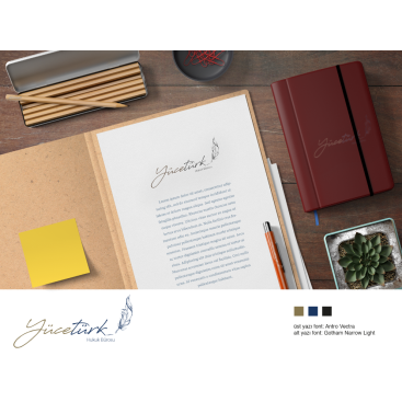 avukatlık ofisine logo ve kart tasarlama yarışmasına tasarımcı fadime_dark tarafından sunulan  tasarım 