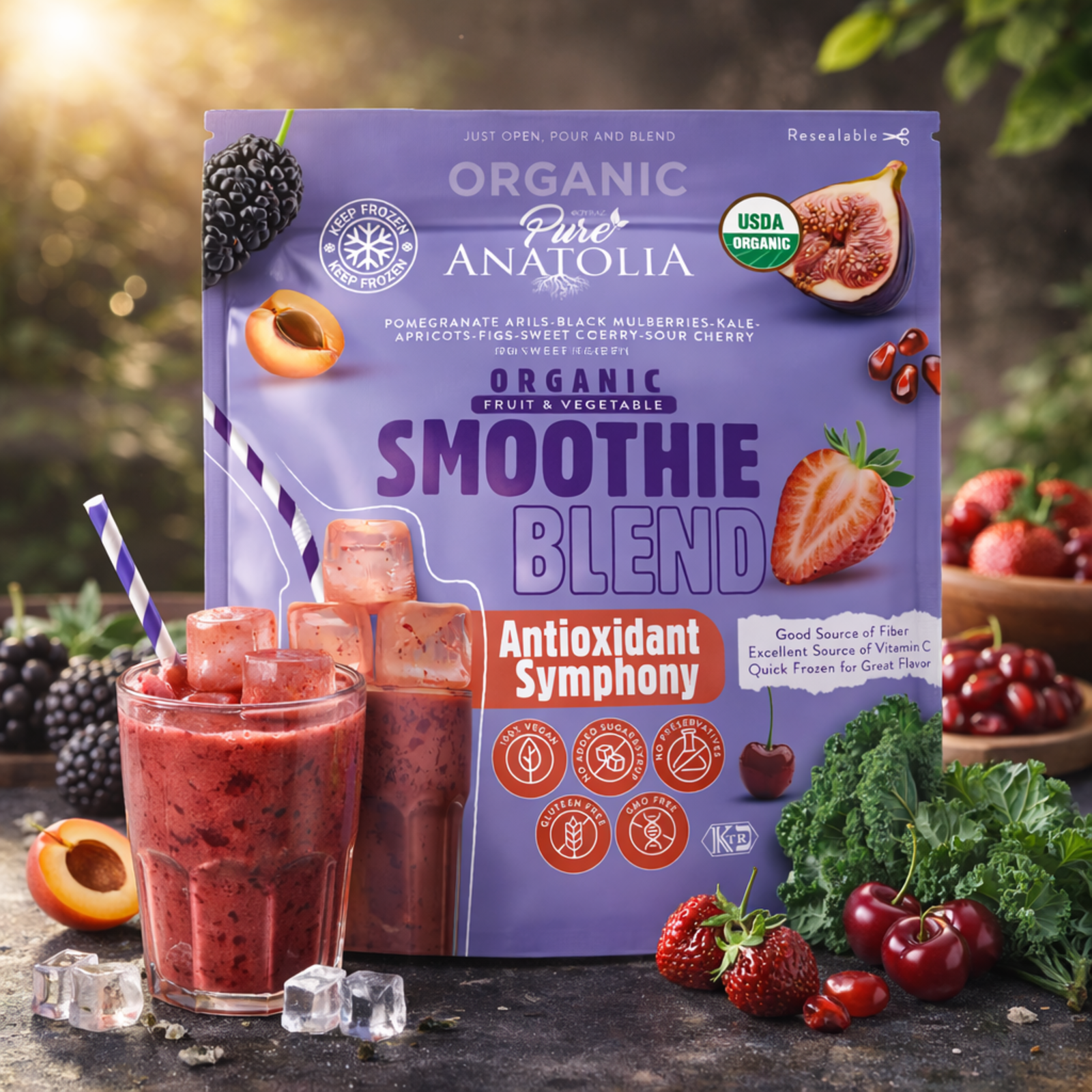 PURE ANATOLIA SMOOTHIE BLEND AMBALAJ TASARIMI